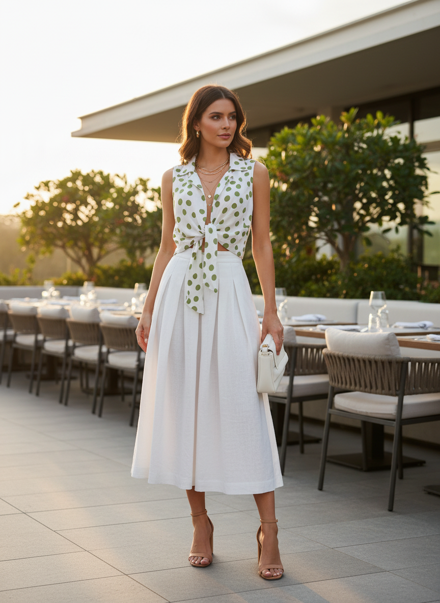 Conjunto Polka Dot Viscose - DRESS TO / M