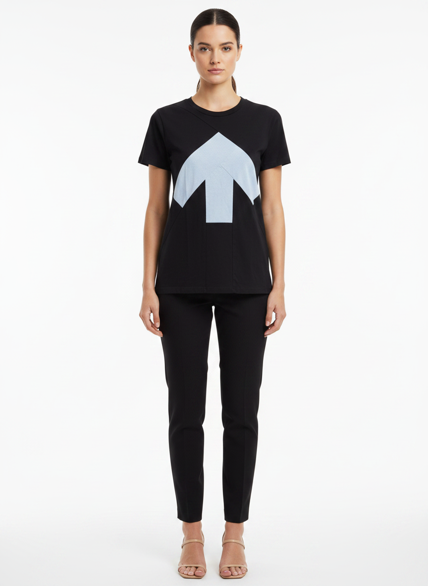 Camiseta Estampada em Algodão com Design Geométrico - Uptshirt / P