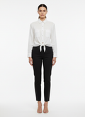 Camisa Cropped Texturizada com Laço - CANAL / P