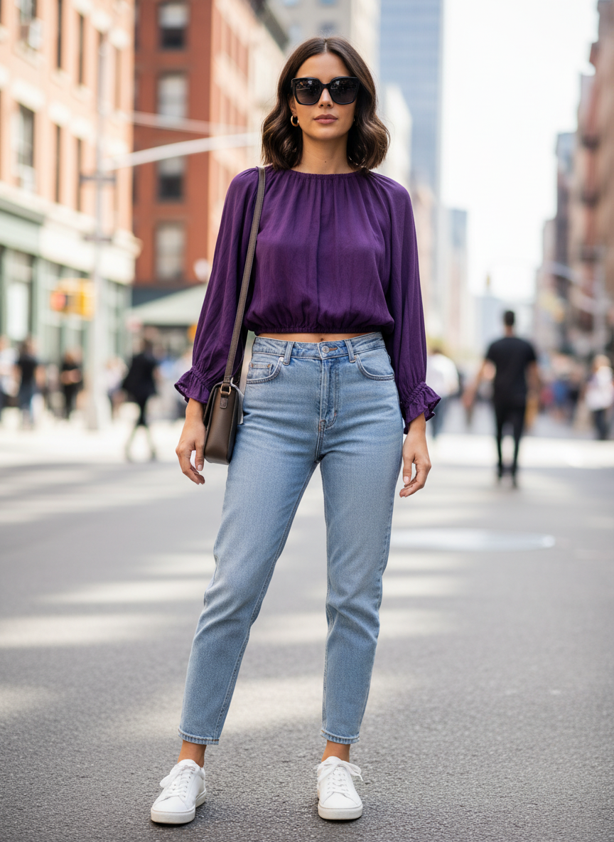 Blusa Cropped Crepe - ANIMALE / 40