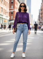 Blusa Cropped Crepe - ANIMALE / 40
