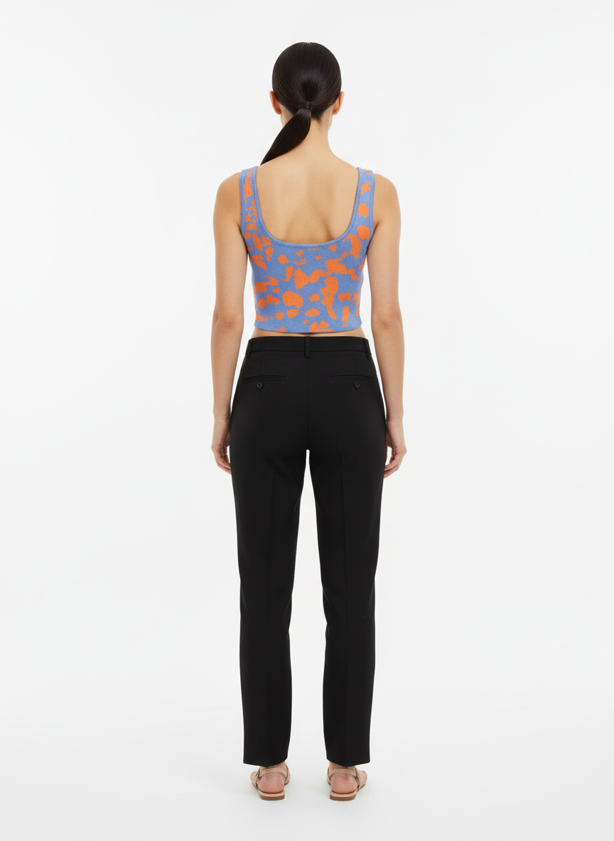 Cropped alça tricot ponto atoalhado mix cores - ANIMALE JEANS | P