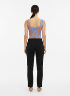 Cropped alça tricot ponto atoalhado mix cores - ANIMALE JEANS | P