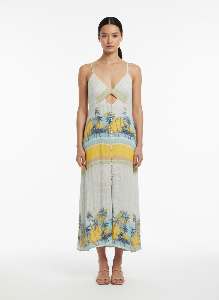 Vestido Midi Tropical - Dress To/G