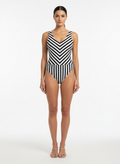 Body Feminino Listrado Chevron - Shii / M