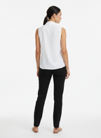 Blusa Regata Gola Alta Cutout Texturizada - Skunk / 38