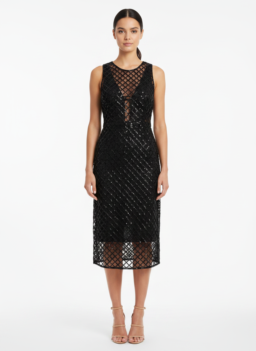 Vestido Paetê Tule - COLCCI / P