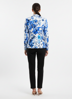 Blazer Floral Elegante Azul e Branco - COLLECTION / 40