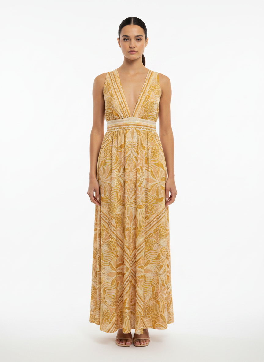 Vestido Maxi Viscose - FARM / PP