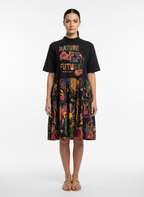 Vestido Curto Estampado Tropical Gola Alta - FARM / P