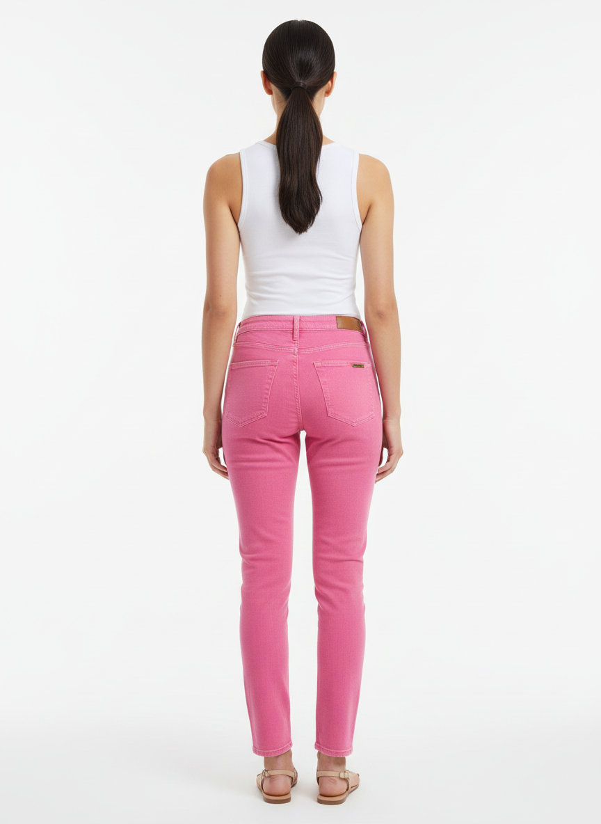 Calça Skinny Veludo Rosa - Canal/36