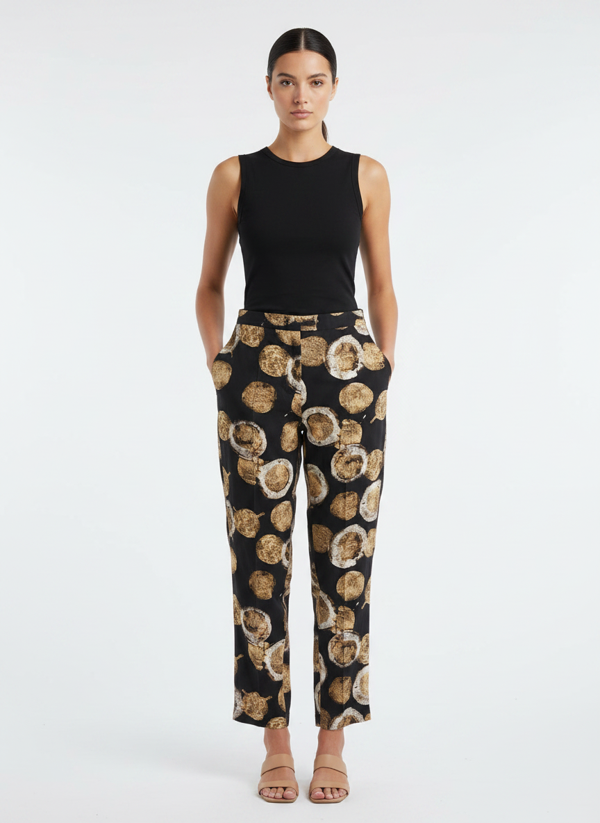 Calças Estampadas Viscose - ANIMALE / 38