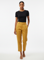 Calça Cropped Mostarda Social - OPEN