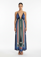 Vestido Maxi Fluido Estampado Ombré - FARM / M