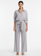Conjunto Listrado Camisa e Calça Viscose - LADY ROCK / M