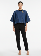 Casaco Poncho Jeans Assimétrico - COLCCI / PP
