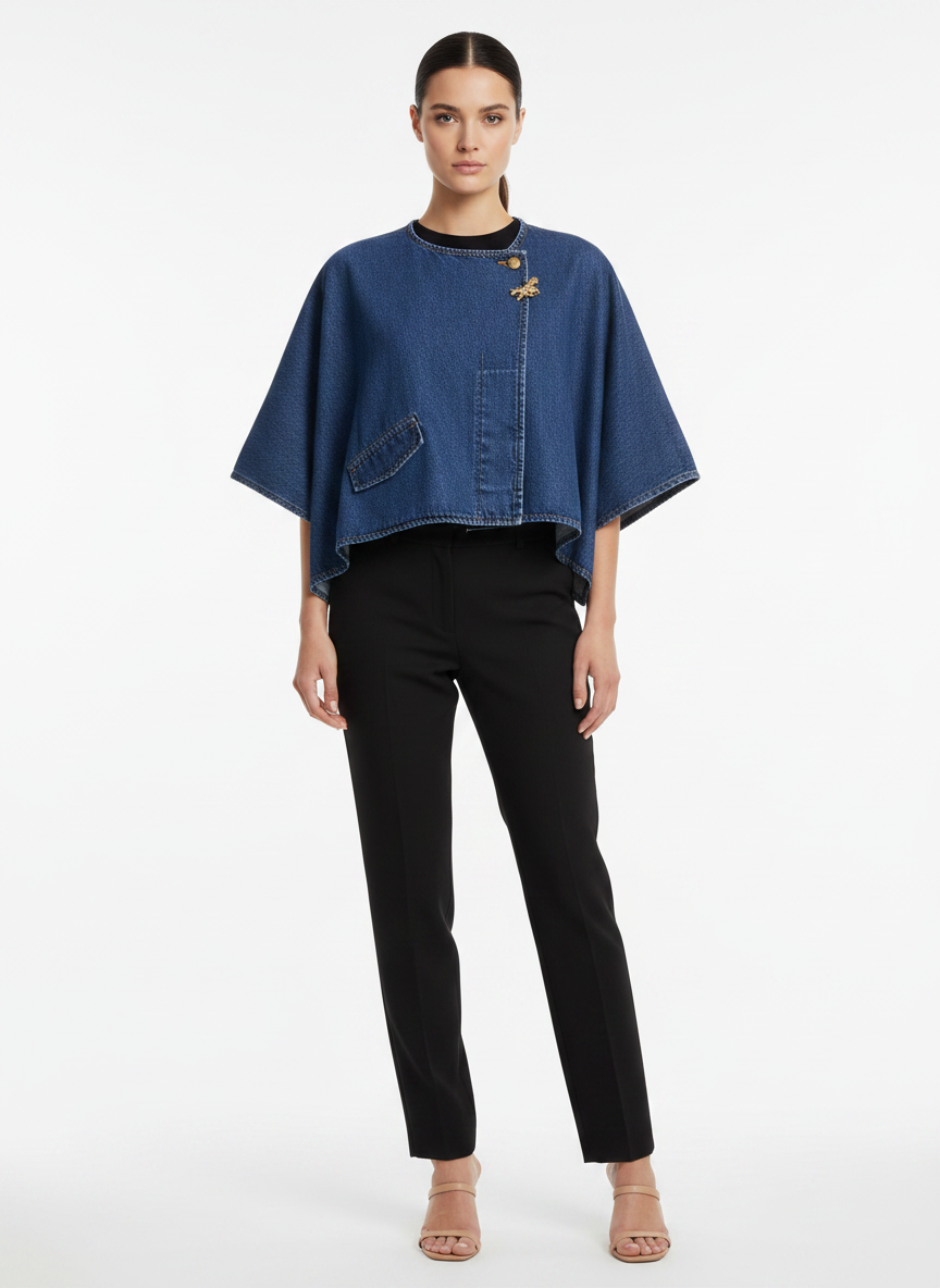 Casaco Poncho Jeans Assimétrico - COLCCI / PP