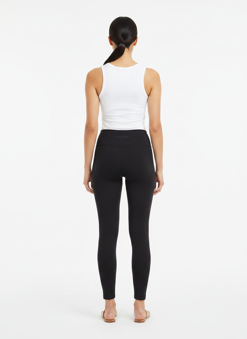 Calça legging A.Sync cós elástico abertura calcanhar preta - ANIMALE | M