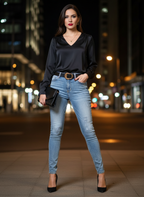 Calça Jeans Skinny Destroyed Lavagem Clara - OH BOY! / 36