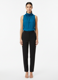Blusa Gola Franzida Sem Mangas - Skunk / 36