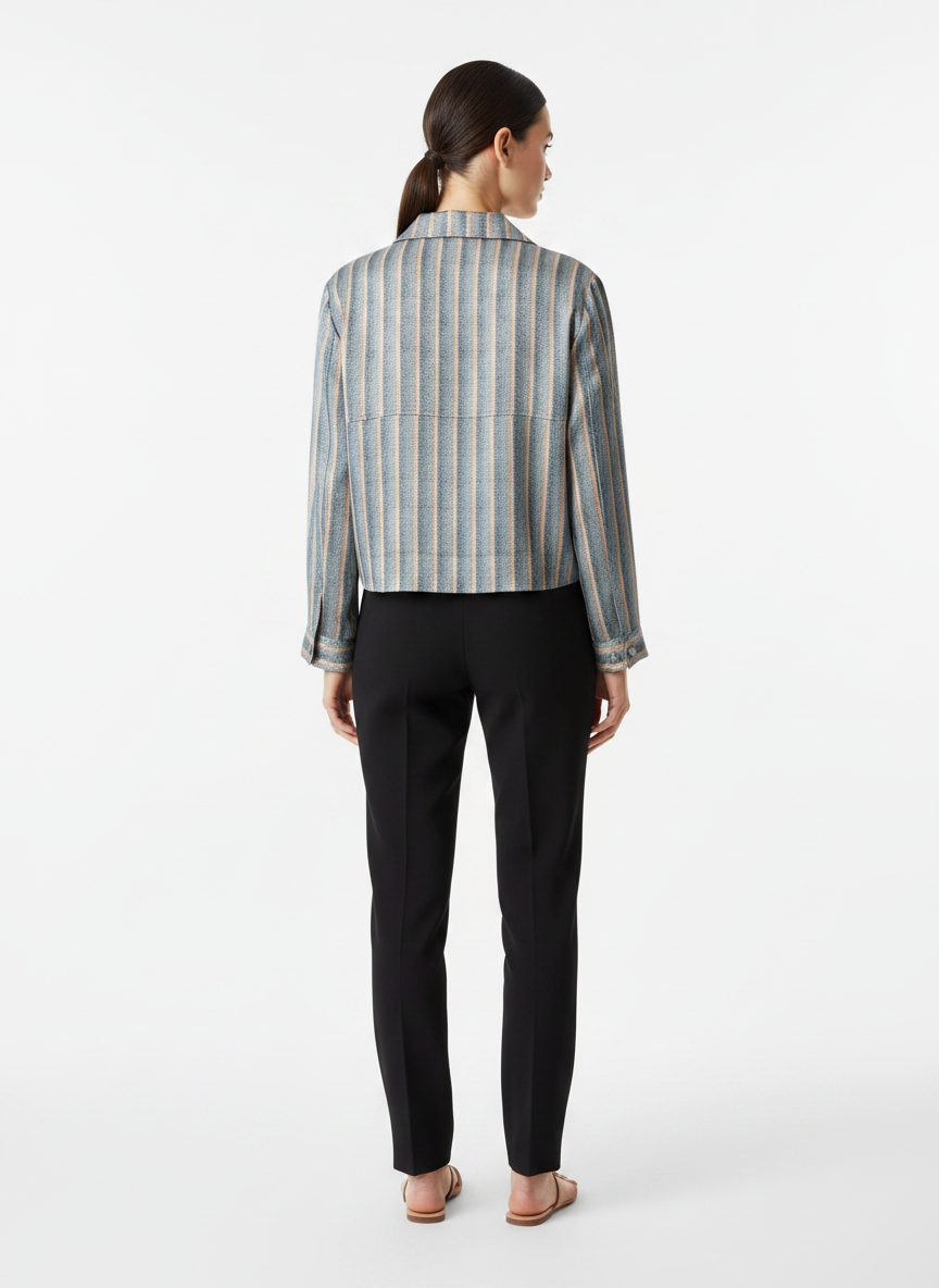 Blusa Listrada Viscose - SKUNK / 40