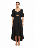 Vestido Midi Preto Cut-out Versátil - FARM / P