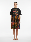 Vestido Curto Estampado Natureza com Gola Mock Neck - FARM / M