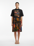 Vestido Curto Estampado Natureza com Gola Mock Neck - FARM / M