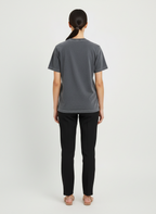 Camiseta cropped estonada estampa MORRO preta - AURA MORRO | GG