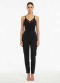 Body Feminino Preto com Tule Transparente - Canal / M