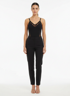 Body Feminino Preto com Tule Transparente - Canal / M