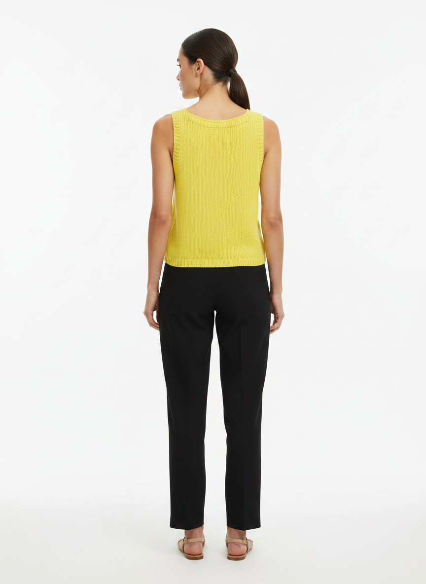 Blusa Tricô Amarelo V-Neck Cropped - DRESS TO / P