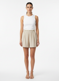 Short Casual Cintura Alta Bege /P