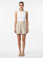 Short Casual Cintura Alta Bege /P