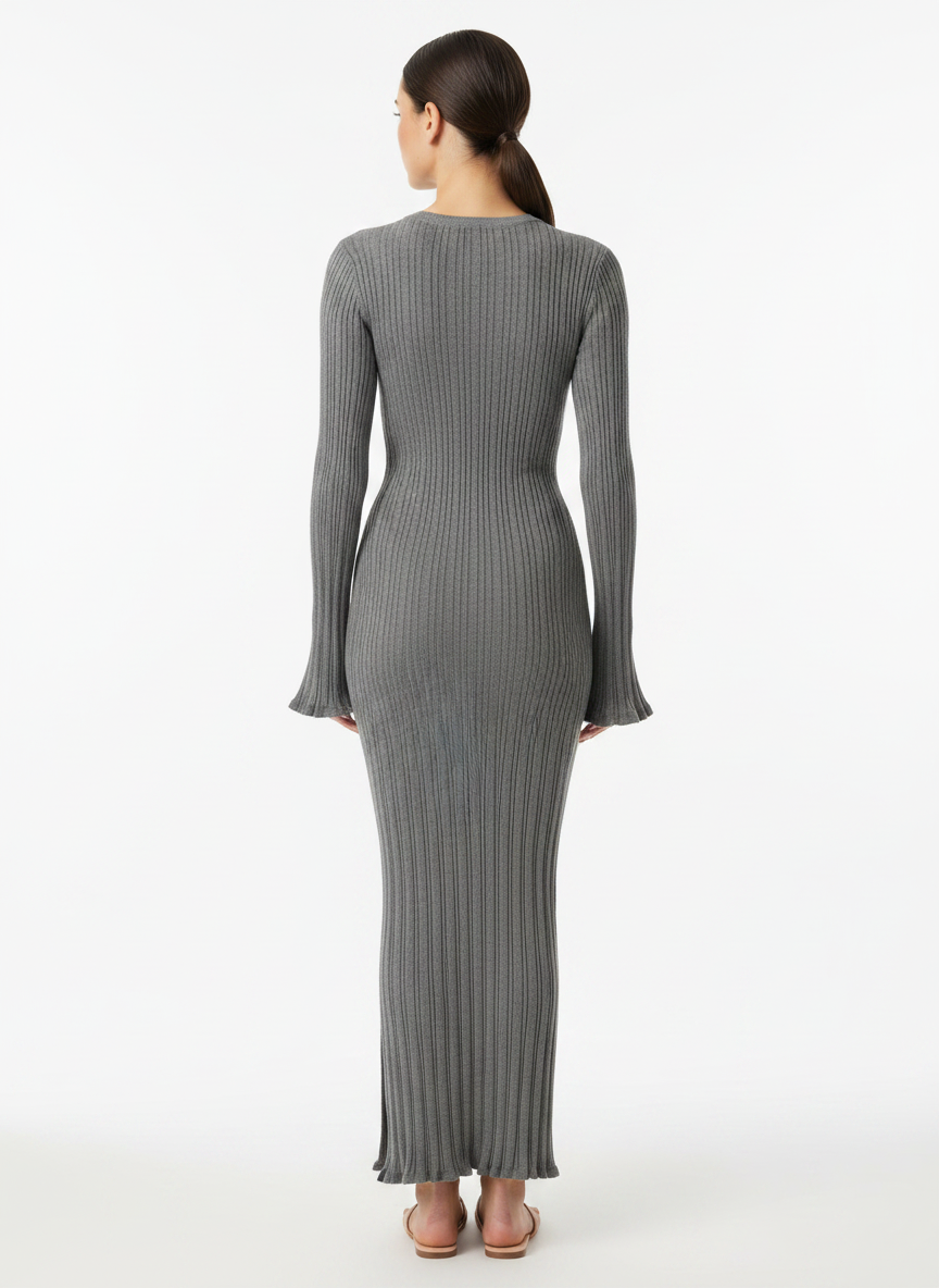 Vestido Maxi Canelado - CANAL / P