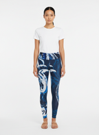 Calça legging esportiva estampada azul - CCM | P