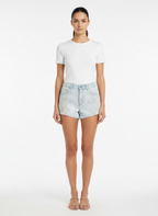 Shorts Jeans Bordado Detalhe Mandala Lavagem Clara - DRESS TO / 36