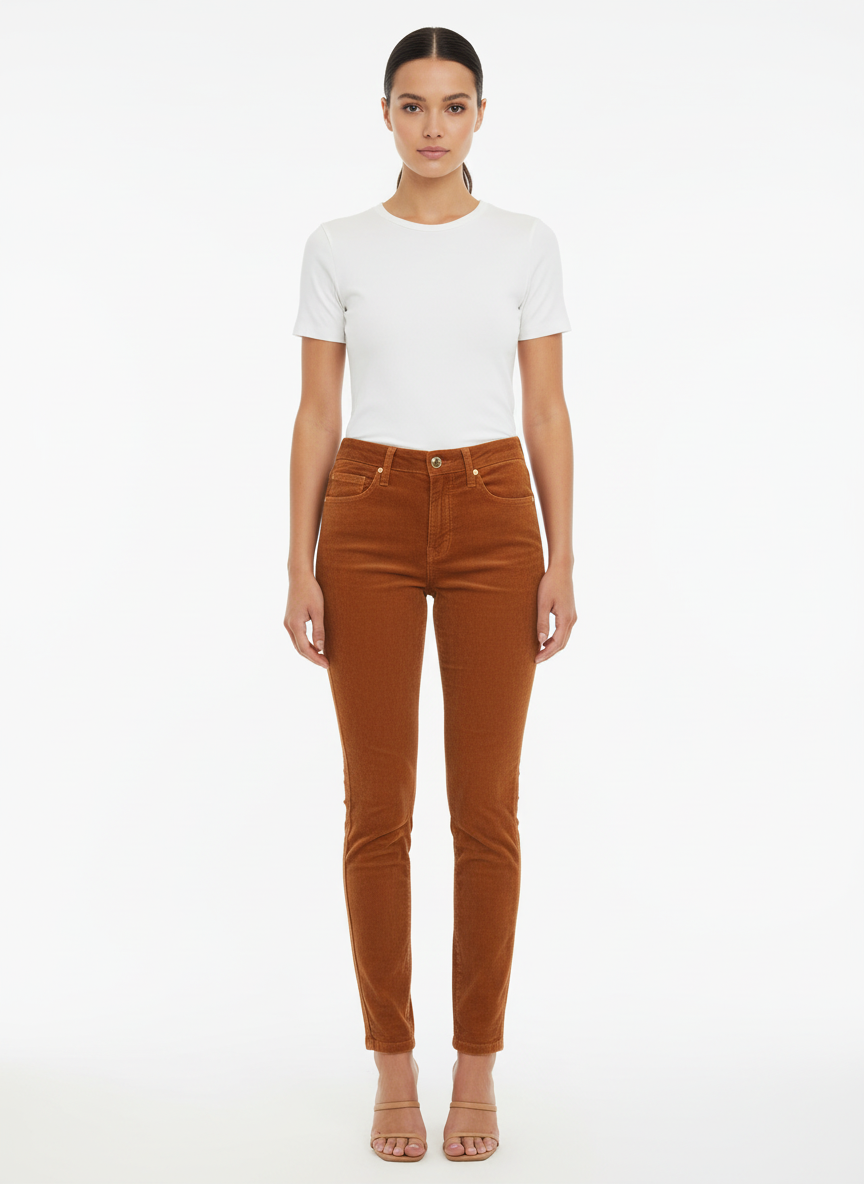 Calça Slim Veludo Caramelo - Alphorria/PP