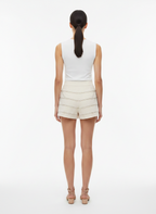 Shorts Bege Detalhe Tachas Metalizadas - DRESS TO / 36
