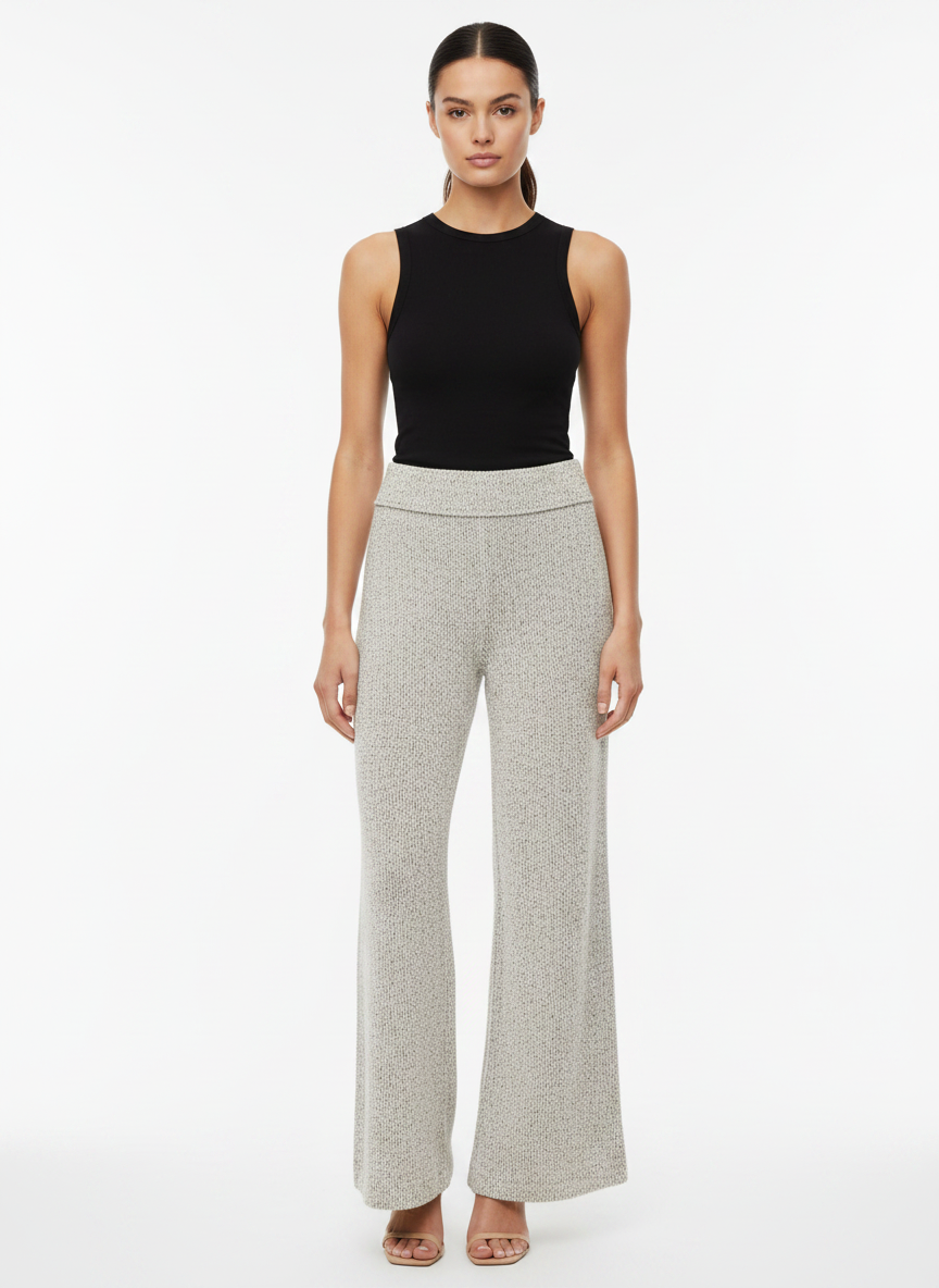 Calça Wide Leg Knit Texturizada - DZARM / P