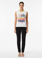 Blusa Estampada Regata Cozumel Algodão - Canal / PP