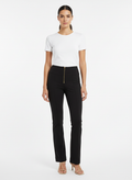 Calça com Zíper Frontal Preta /P