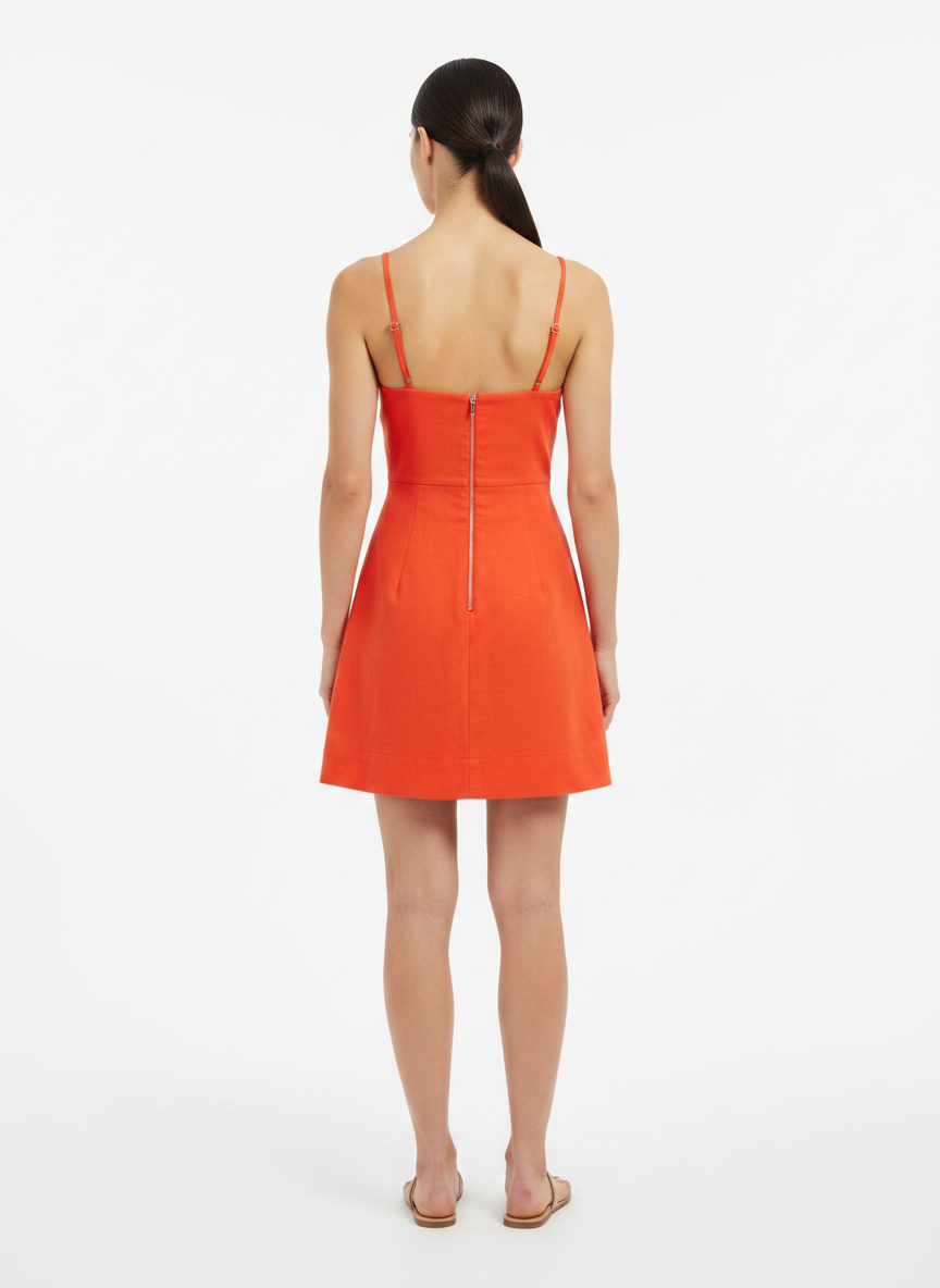 Vestido Laranja Linho - FARM / PP