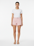 Short Jeans Barra Desfiada Rosa Claro - Canal/36