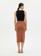 Saia Midi Canelada Listrada - Animale / P