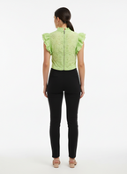 Cropped Renda Verde Limão /P