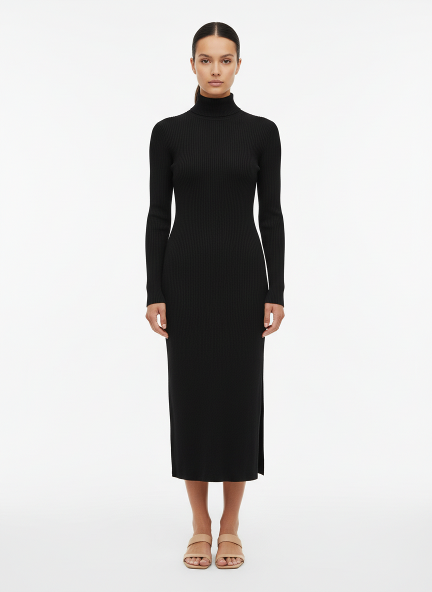 Vestido Midi Gola Alta - Caos/U
