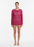 Blusa Tricô Pink Aberto Manga Longa - DRESS TO / P