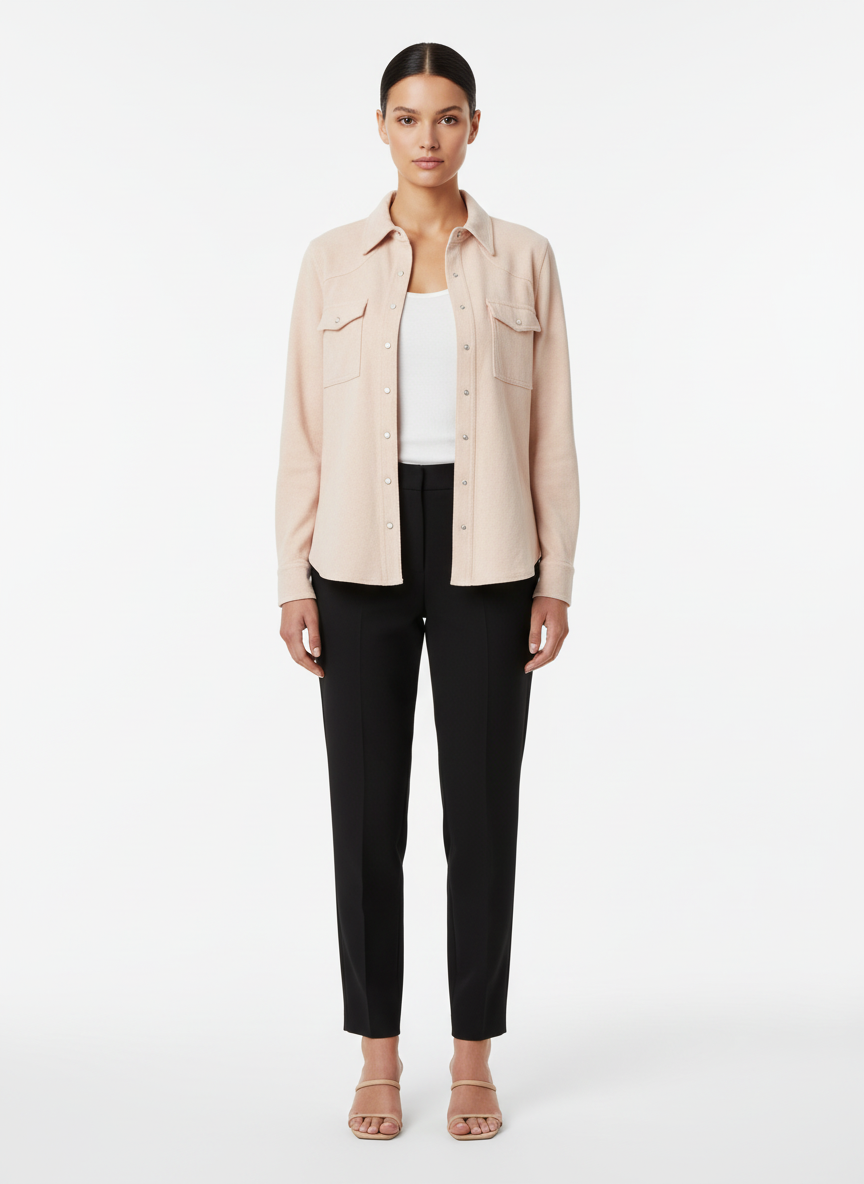 Casaco Camisa Feminino Camurça Rose - A.CULT / 38