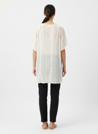 Blusa tecido acabamento desfiado areia - MARIA FILÓ | M